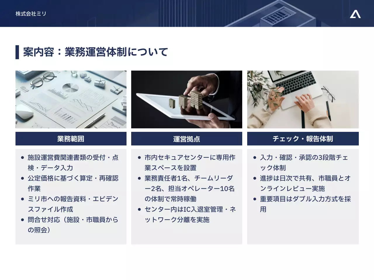 青 モダン ビジネス 提案書