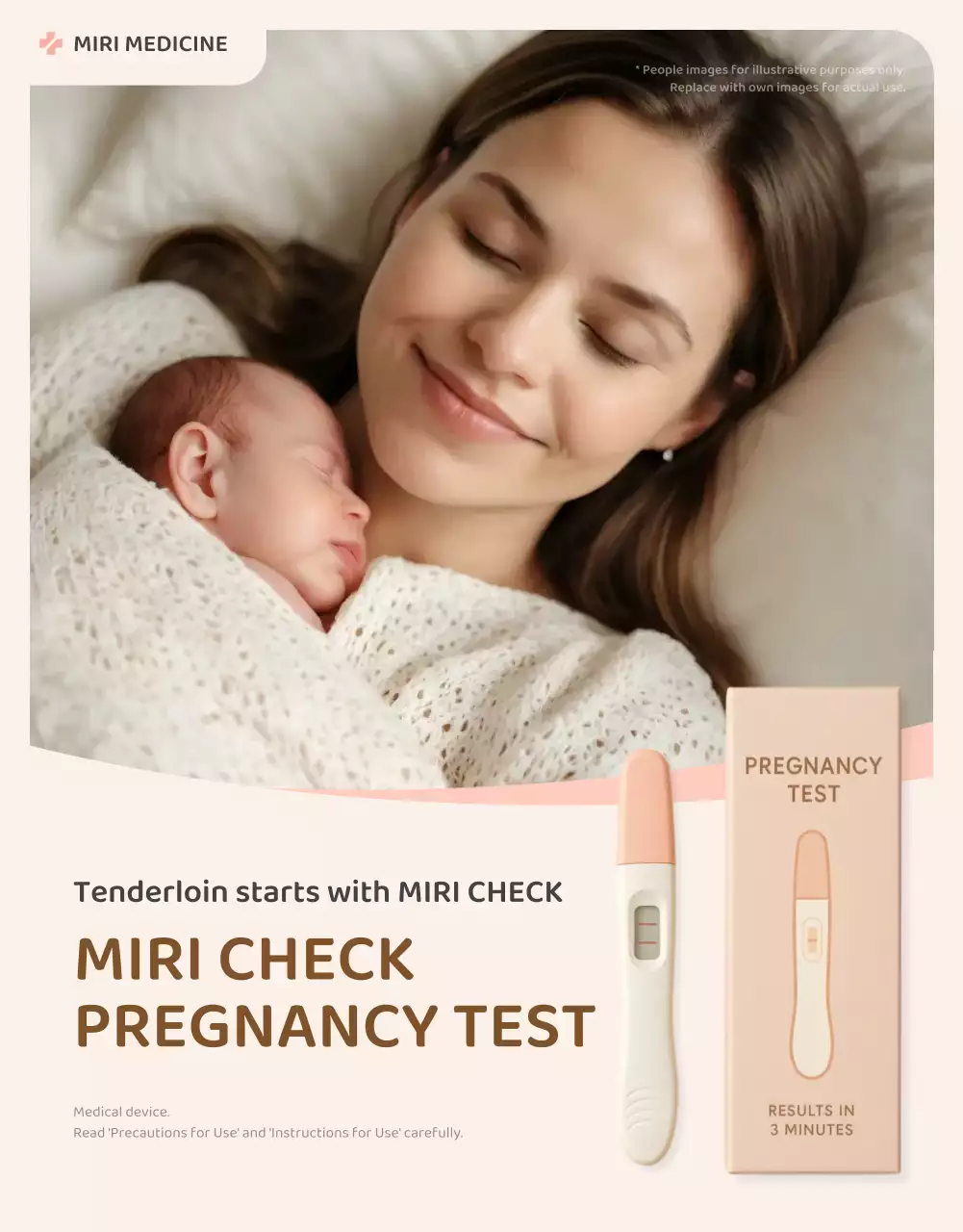 beige modern pregnancy advertisement