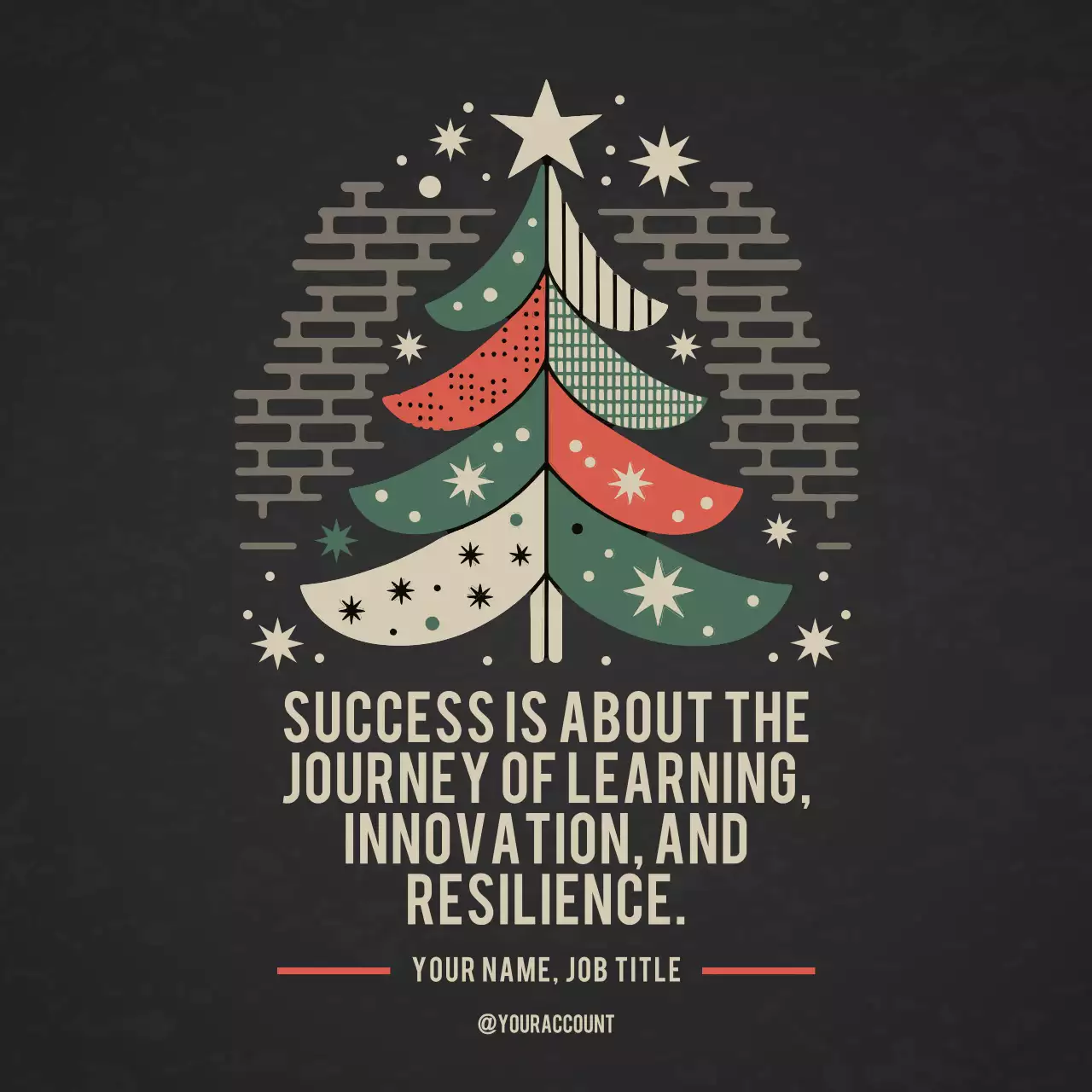 Black Modern Christmas Quote Instagram Post