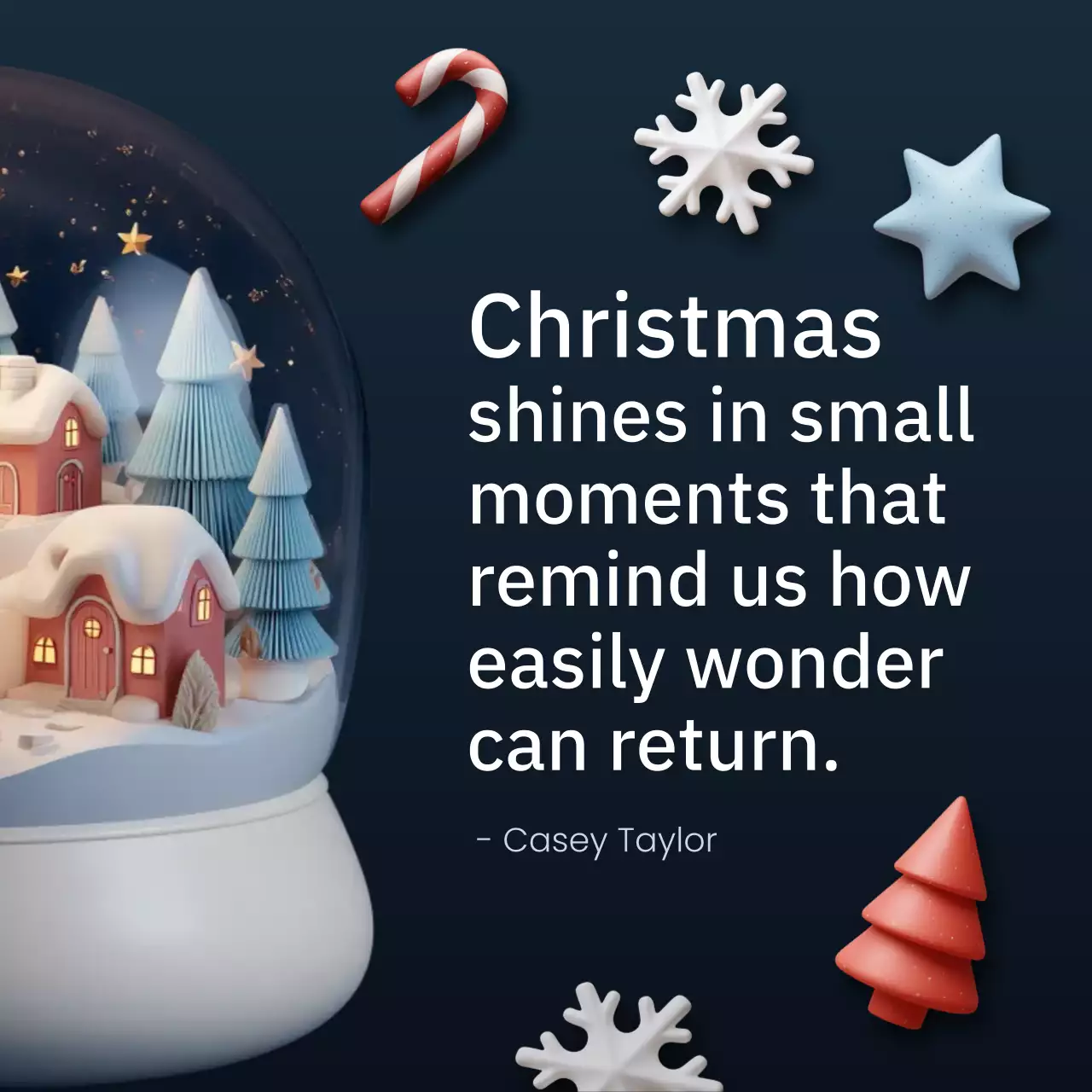 Navy Festive Christmas Quote Instagram Post
