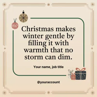 Beige Classic Christmas Quote Instagram Post
