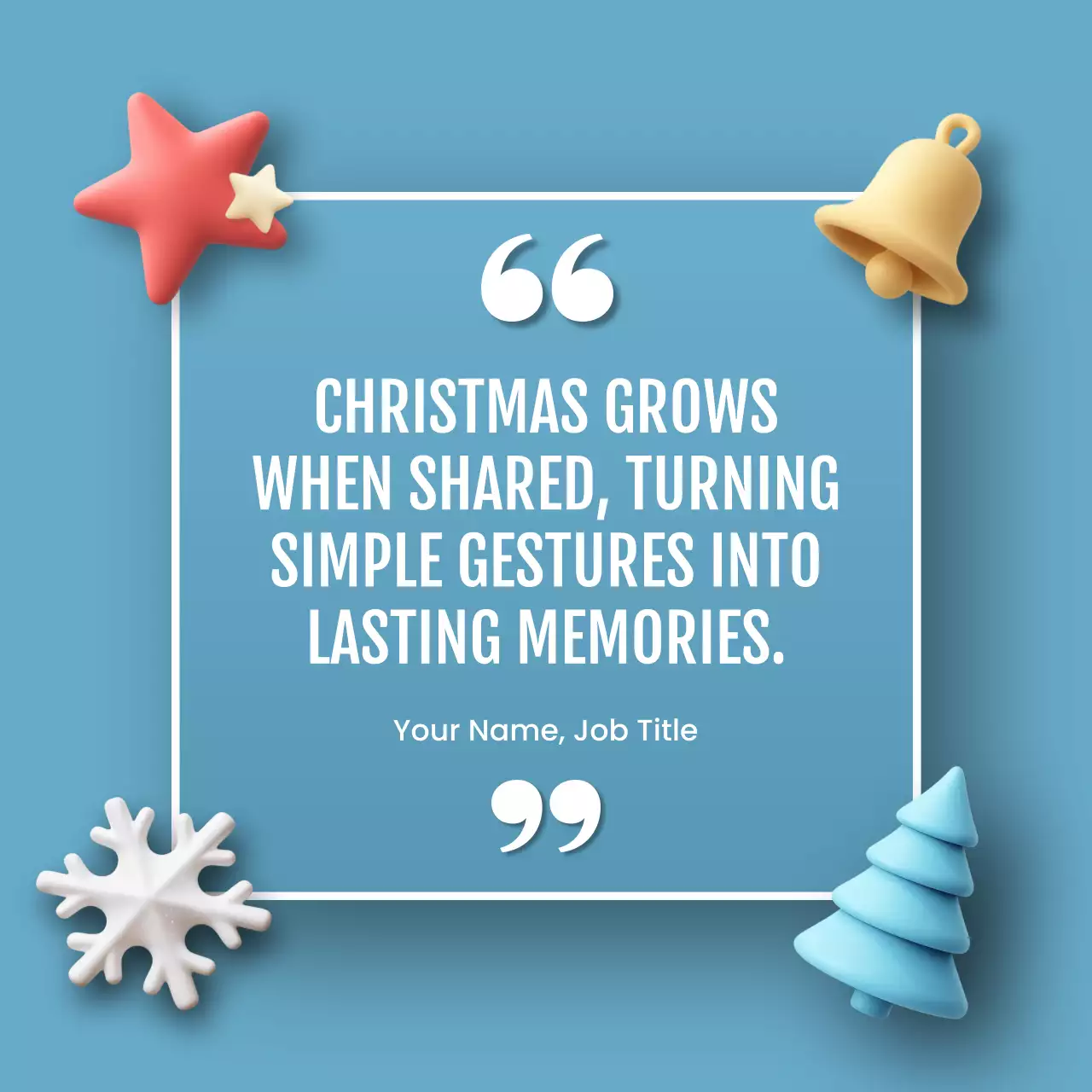 Blue Modern Motivation Quote Instagram Post