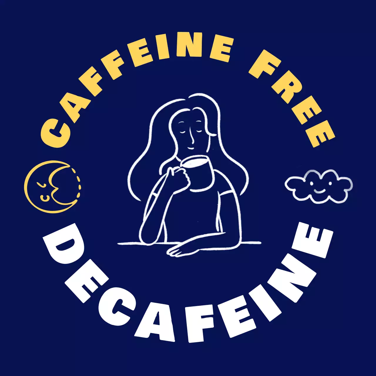 남색 심플 음료 광고