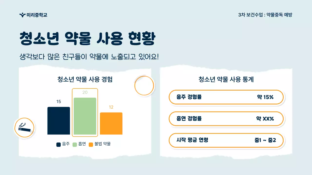 파랑 심플 예방 교육