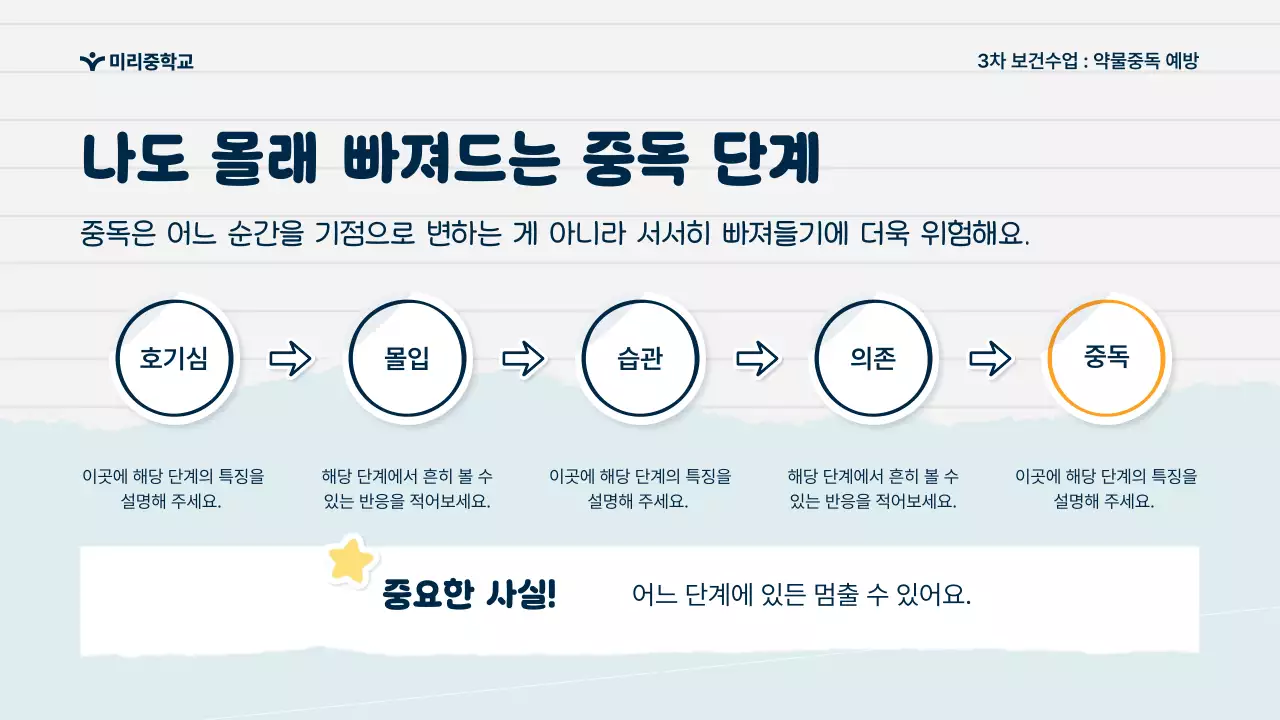 파랑 심플 예방 교육