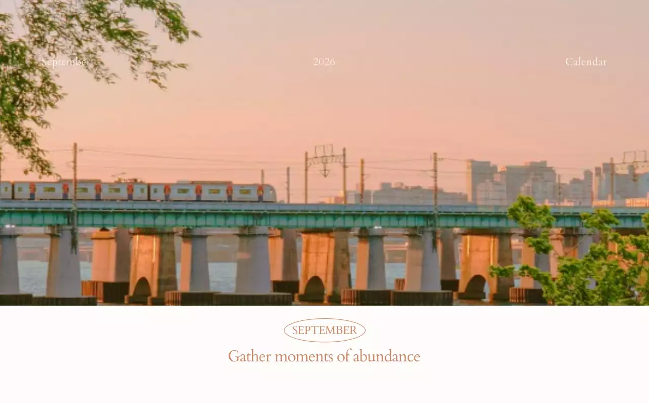 흰색 심플 달력 캘린더