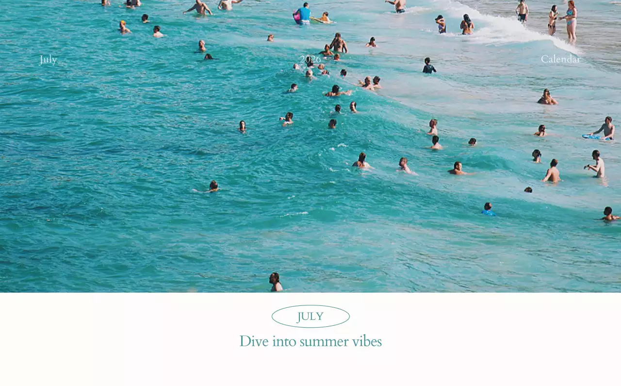 흰색 심플 달력 캘린더