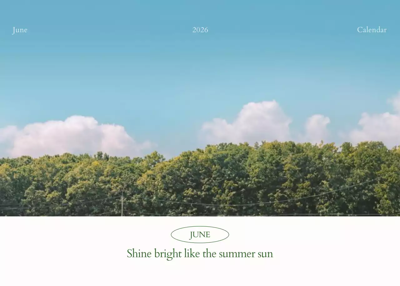 흰색 심플 달력 캘린더