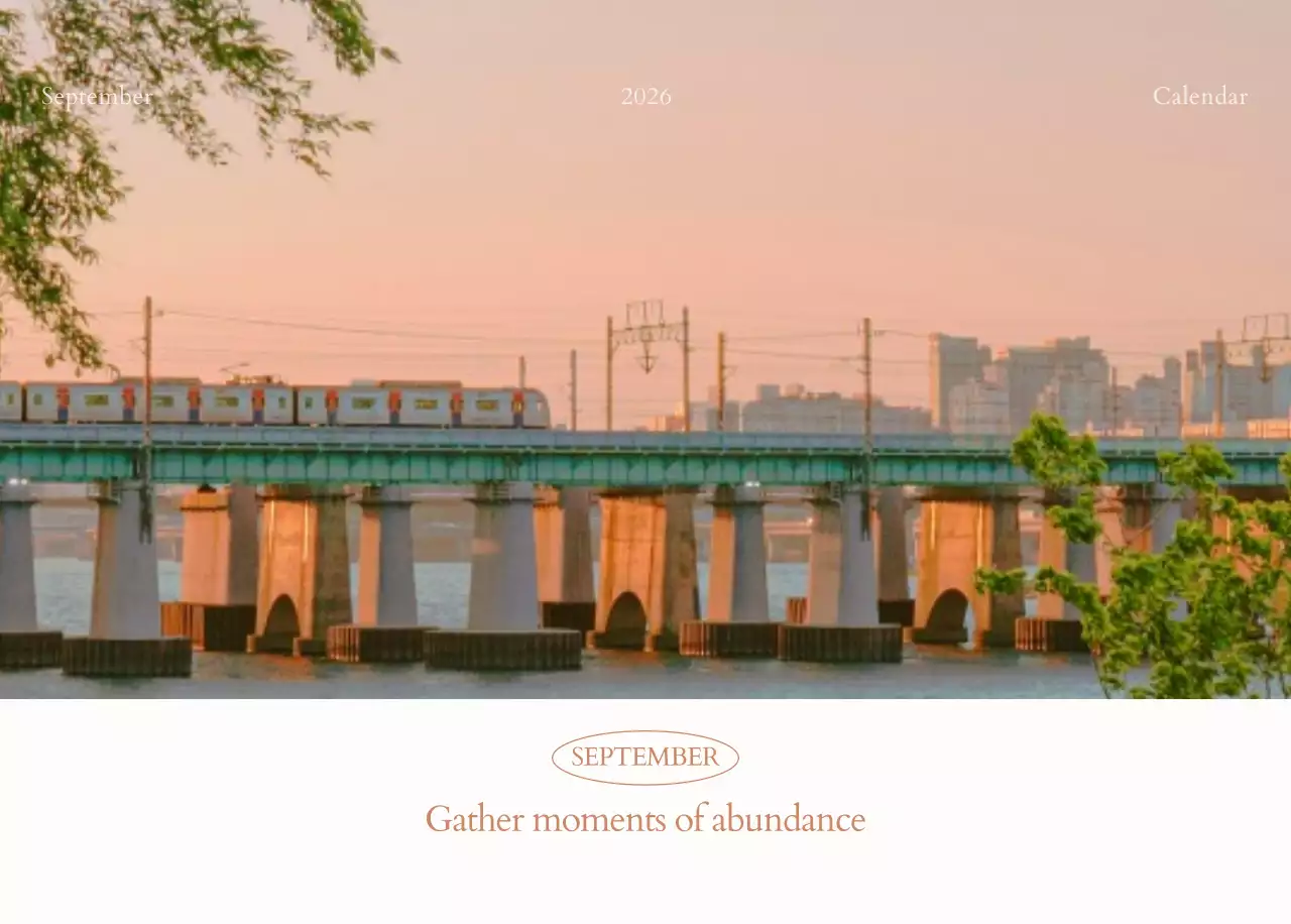 흰색 심플 달력 캘린더