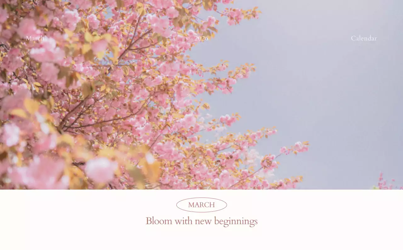 흰색 심플 달력 캘린더