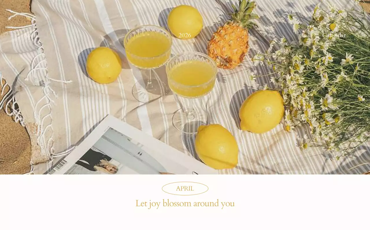 흰색 심플 달력 캘린더