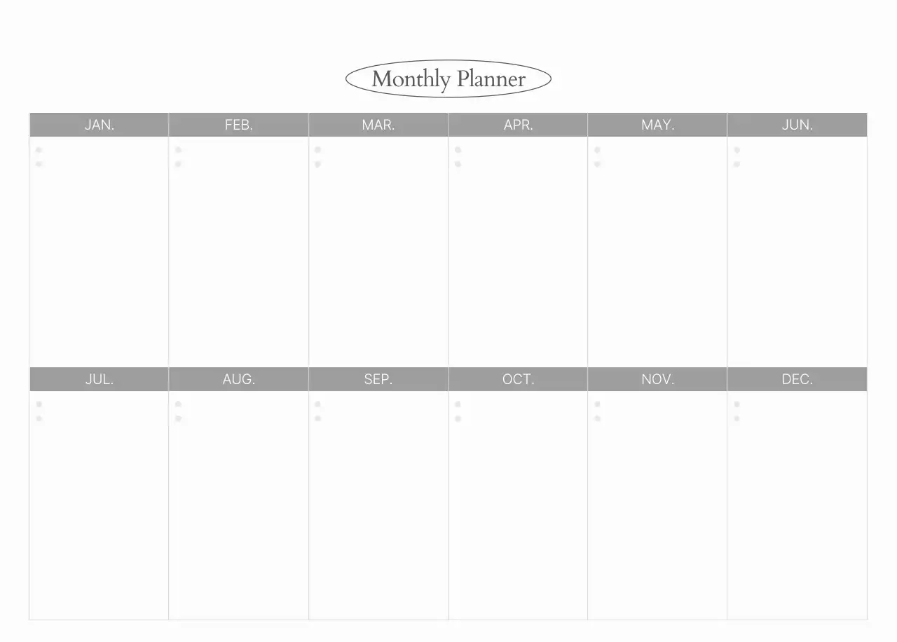 흰색 심플 달력 캘린더