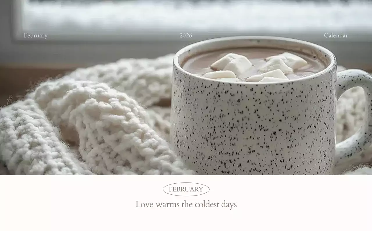 흰색 심플 달력 캘린더