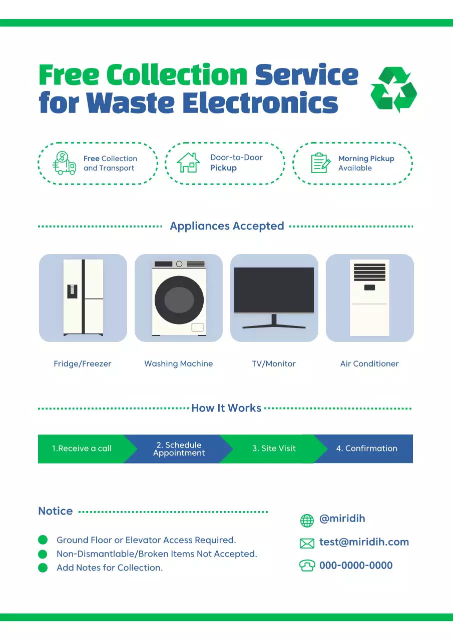 green modern recycling advertisement