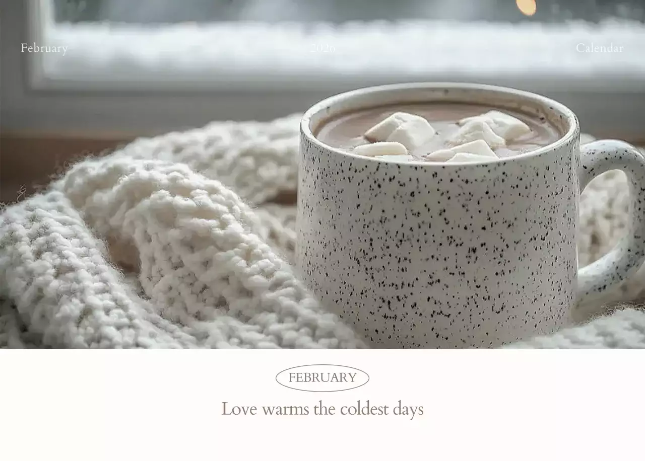 흰색 심플 달력 캘린더