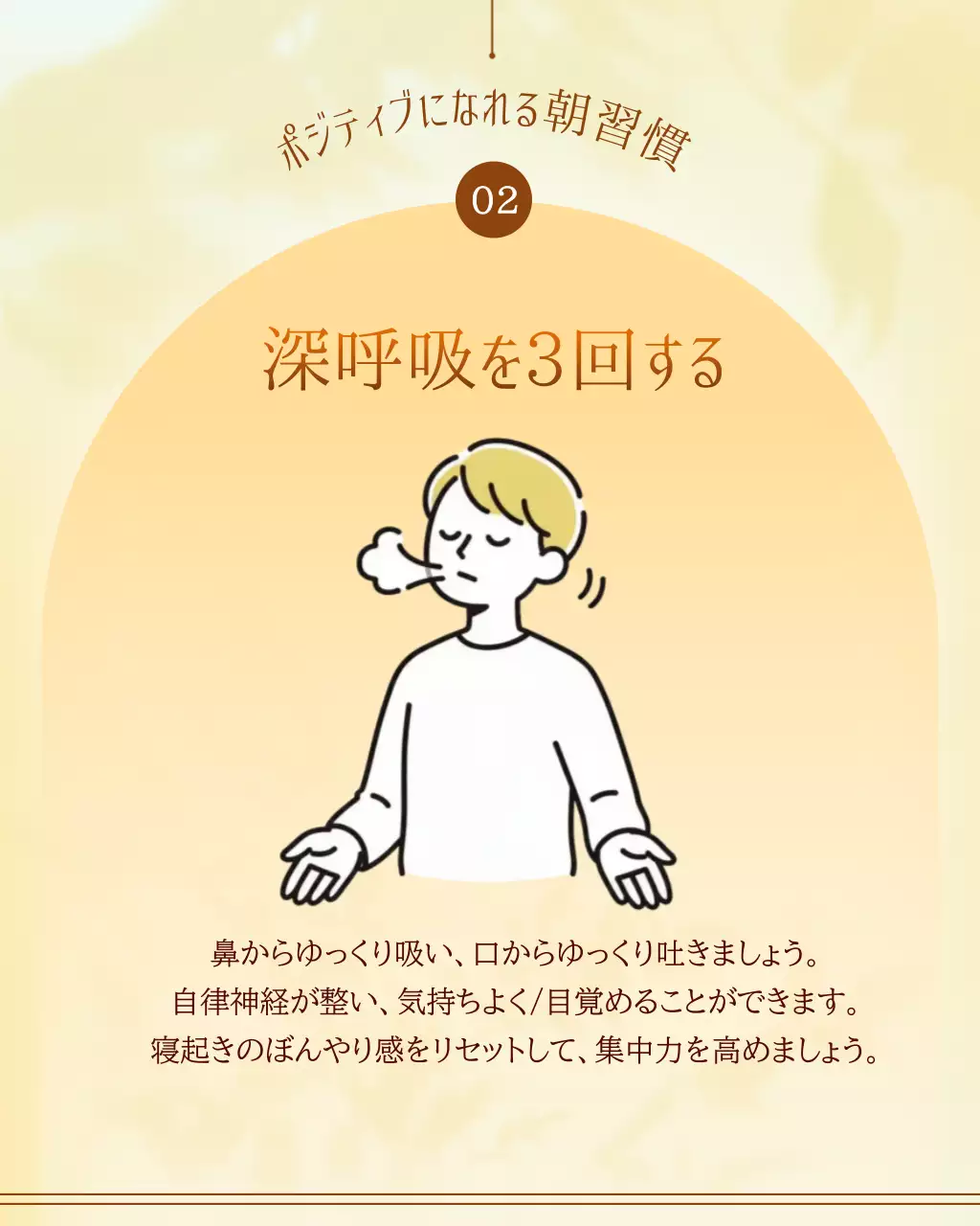 黄色 シンプル 習慣 お知らせ