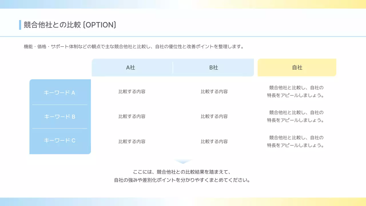 水色 モダン ビジネス 提案書