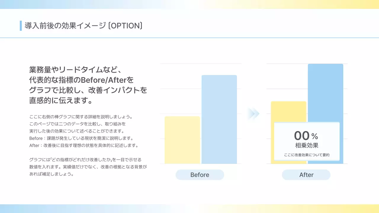 水色 モダン ビジネス 提案書