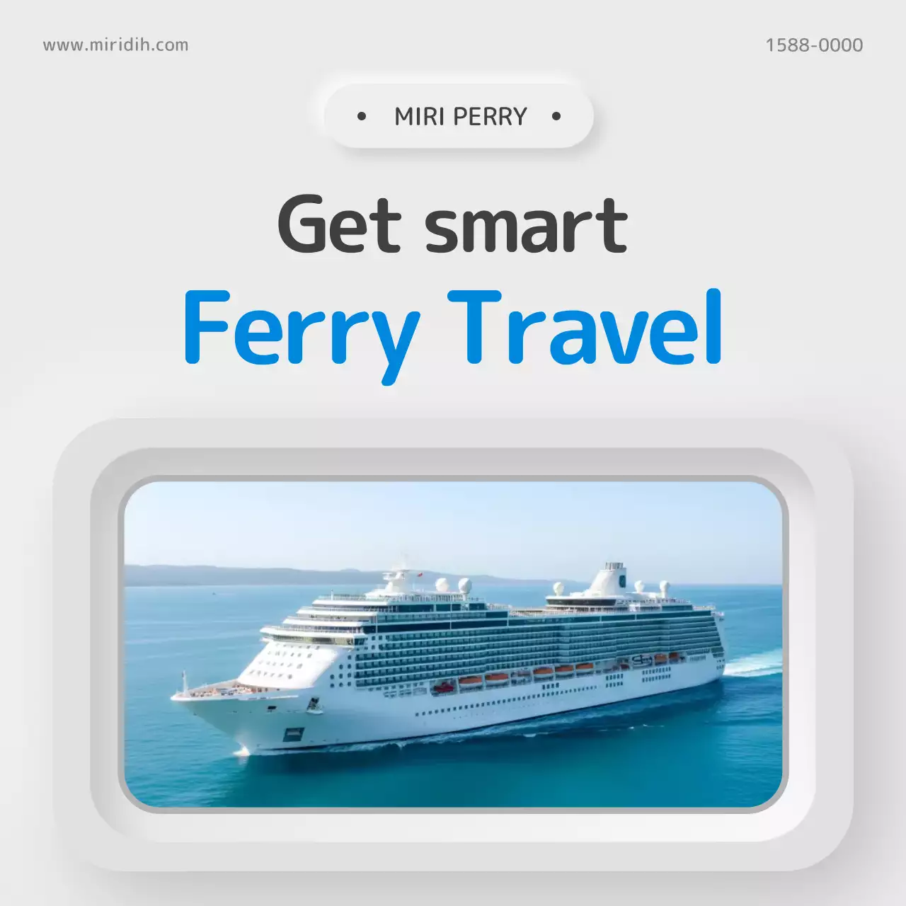 white modern ferry promotion