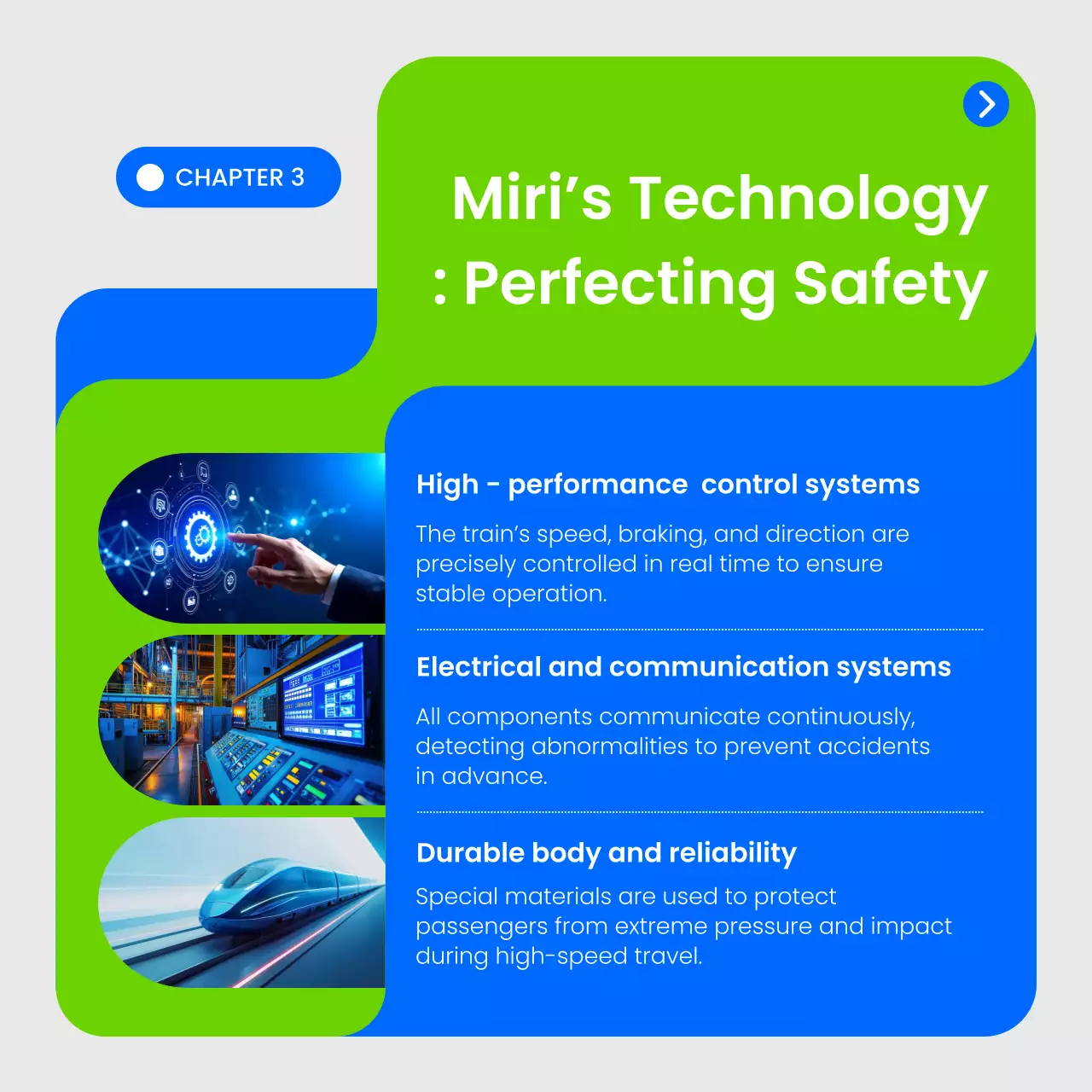 blue modern train announcement