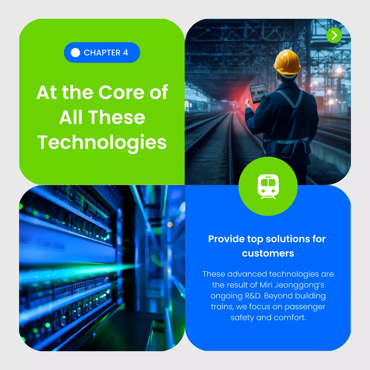 blue modern train announcement