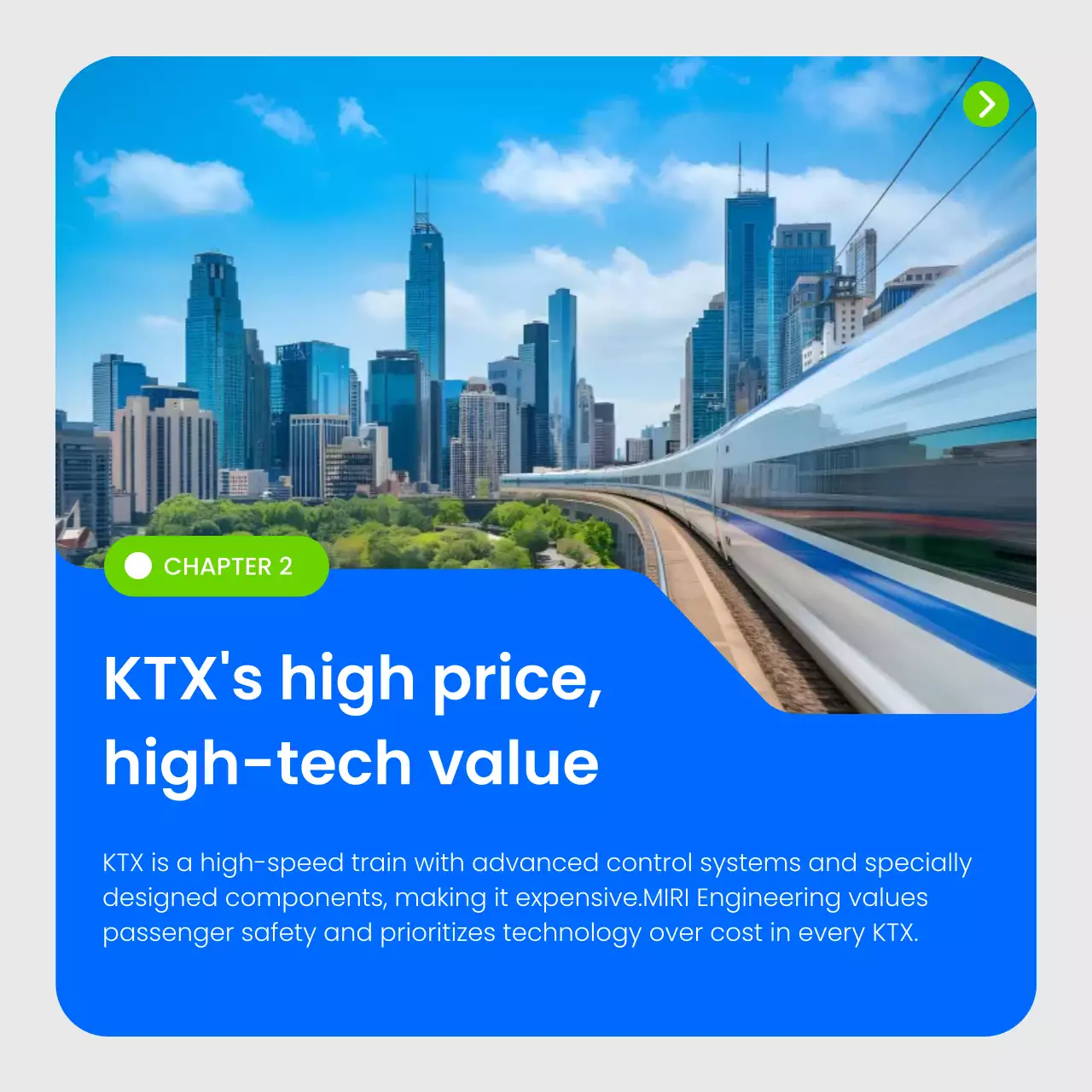 blue modern train announcement