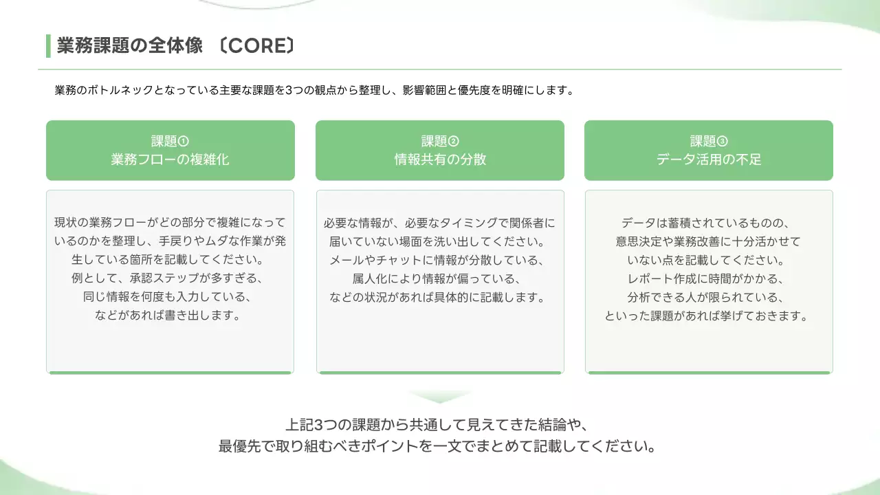 緑 シンプル ビジネス 提案書
