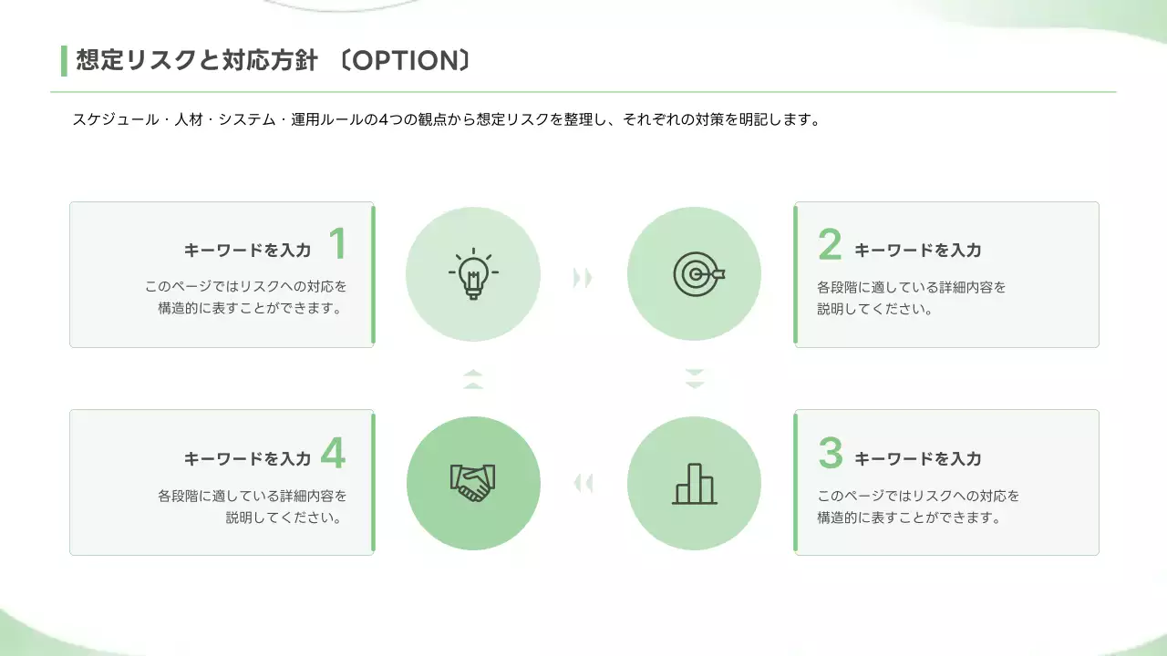 緑 シンプル ビジネス 提案書