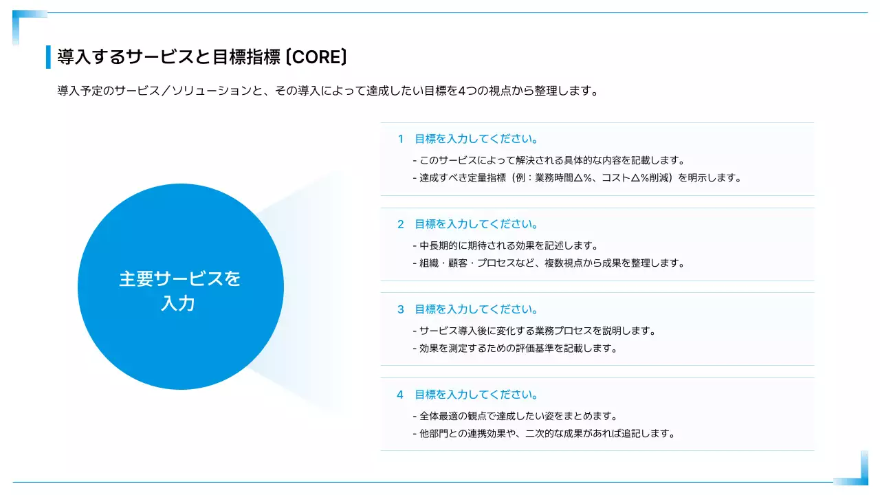 青 シンプル ビジネス 提案書