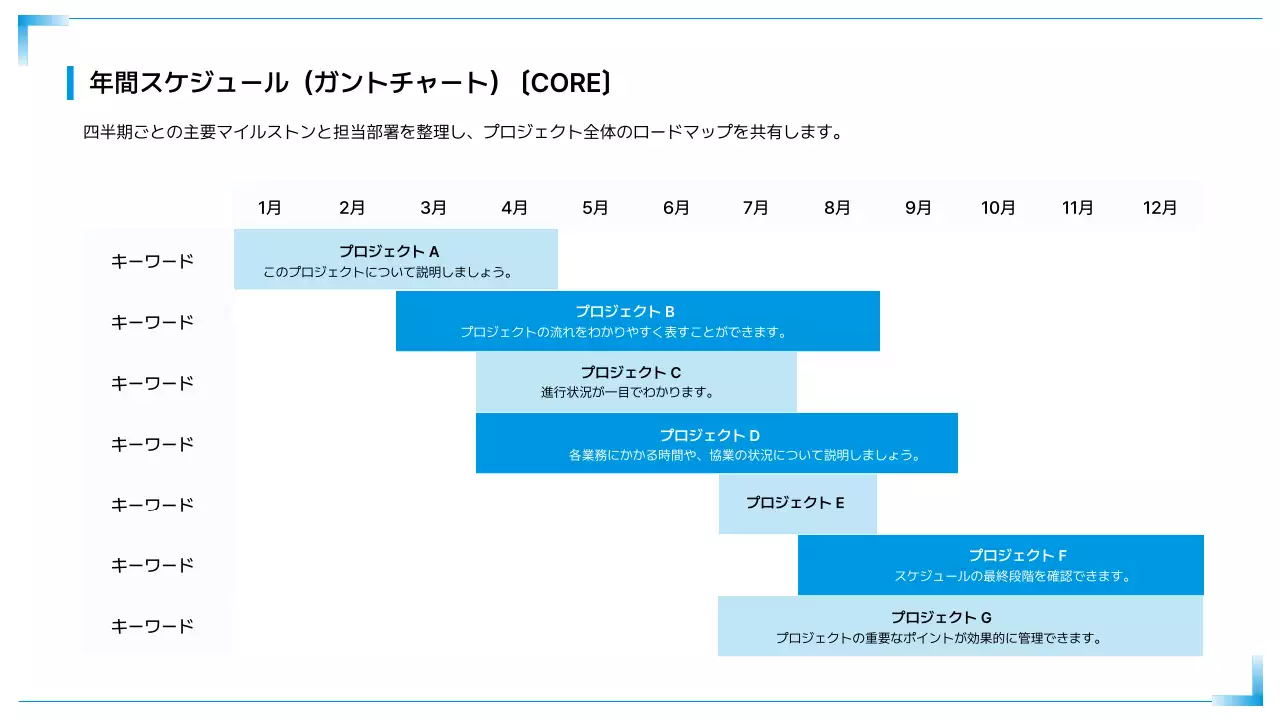 青 シンプル ビジネス 提案書