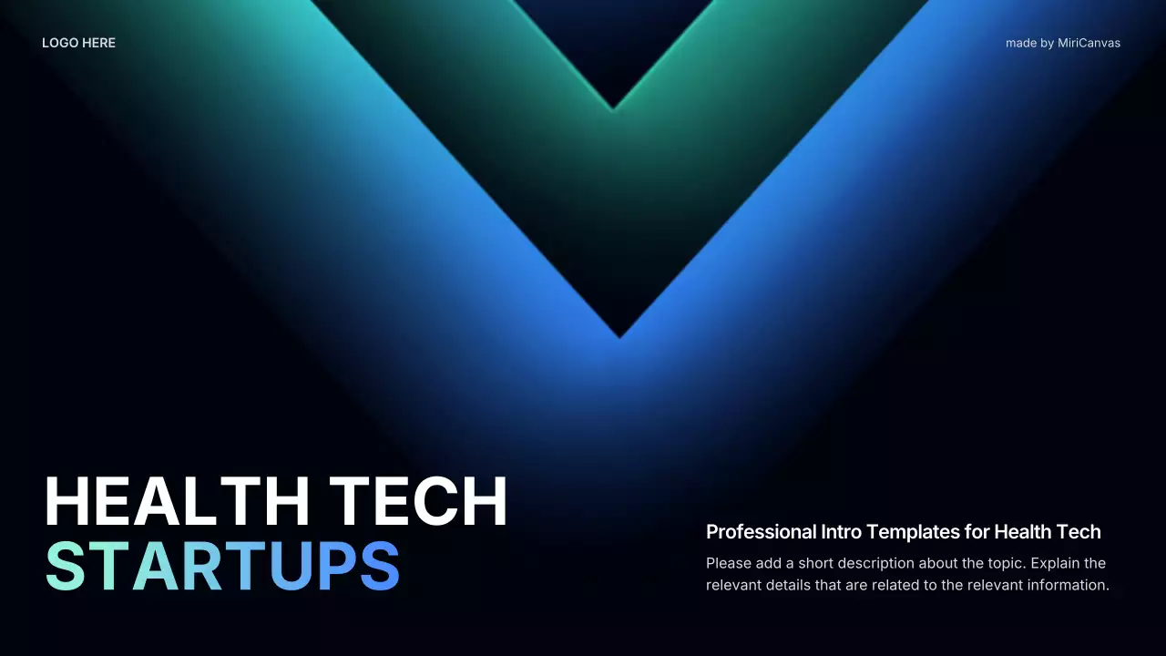 블랙 앤 블루 모던 헬스 가이드 프레젠테이션