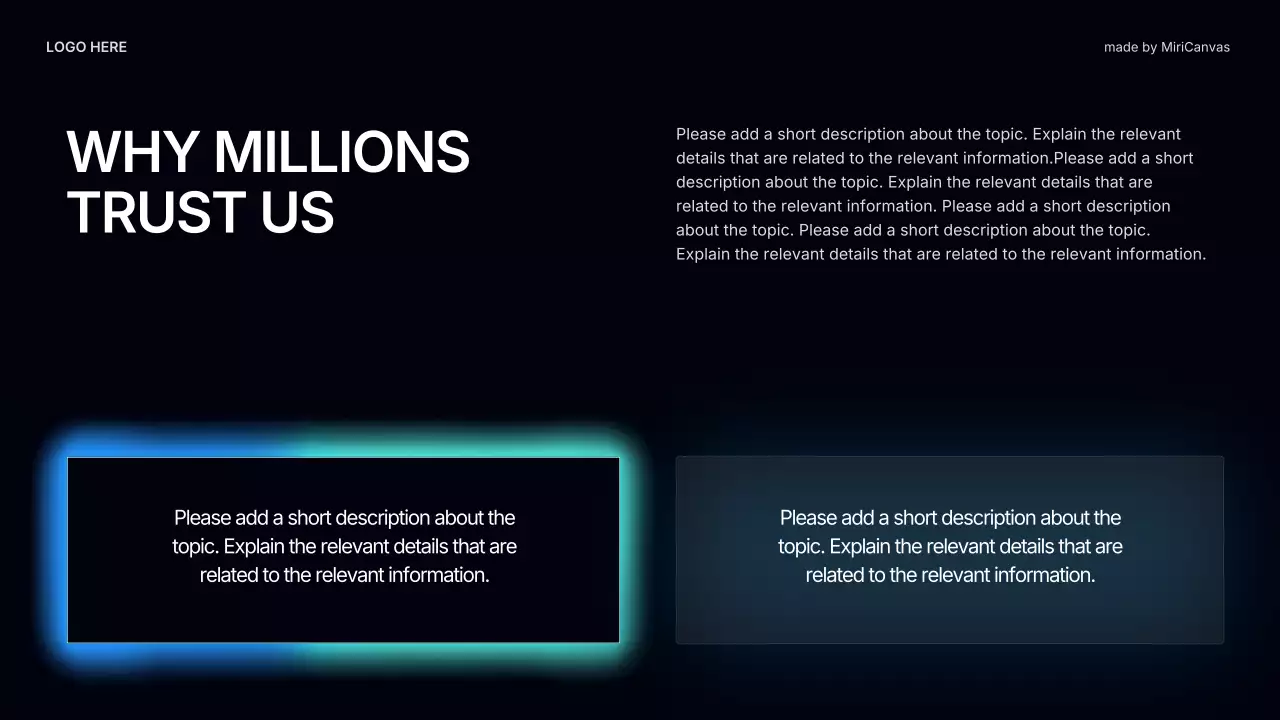 블랙 앤 블루 모던 헬스 가이드 프레젠테이션