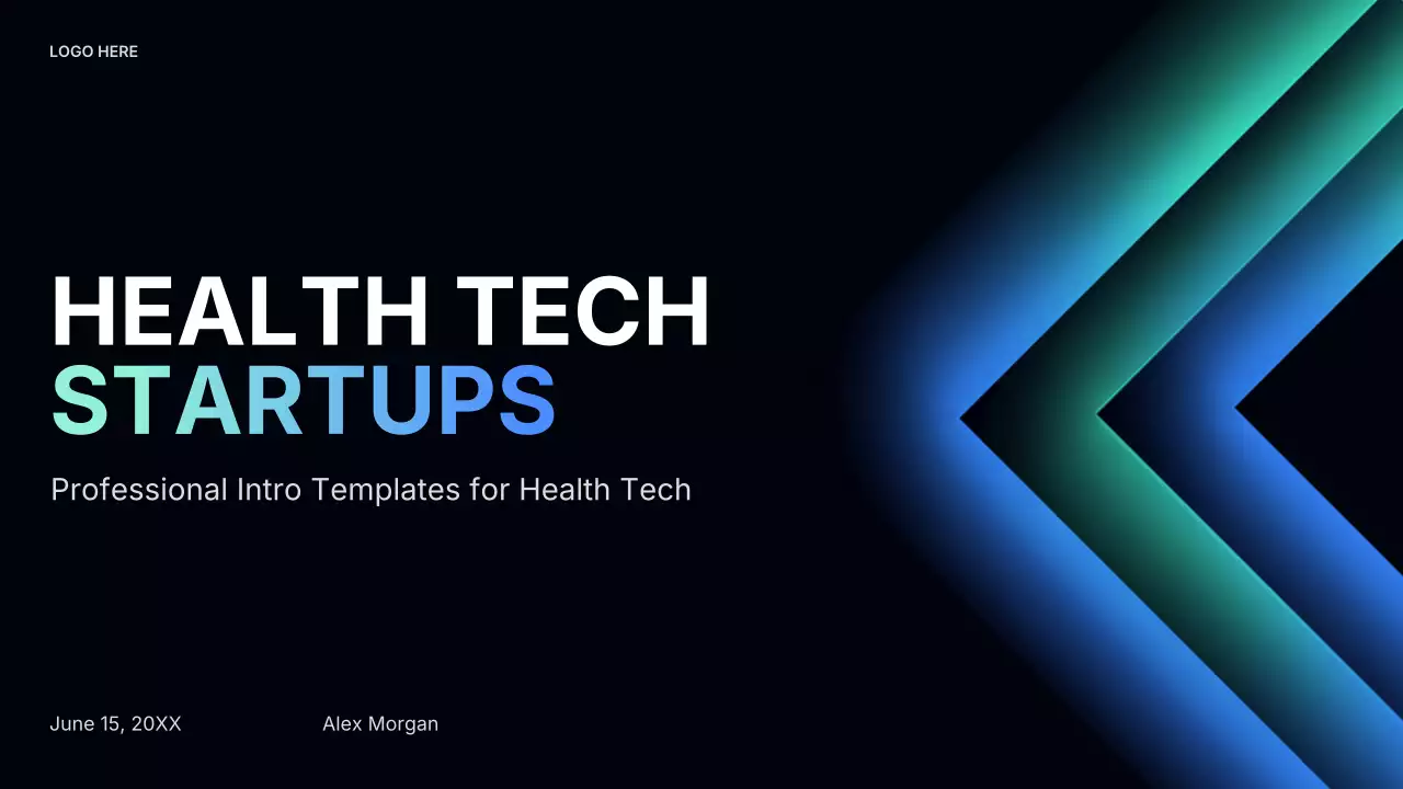 블랙 앤 블루 모던 헬스 가이드 프레젠테이션