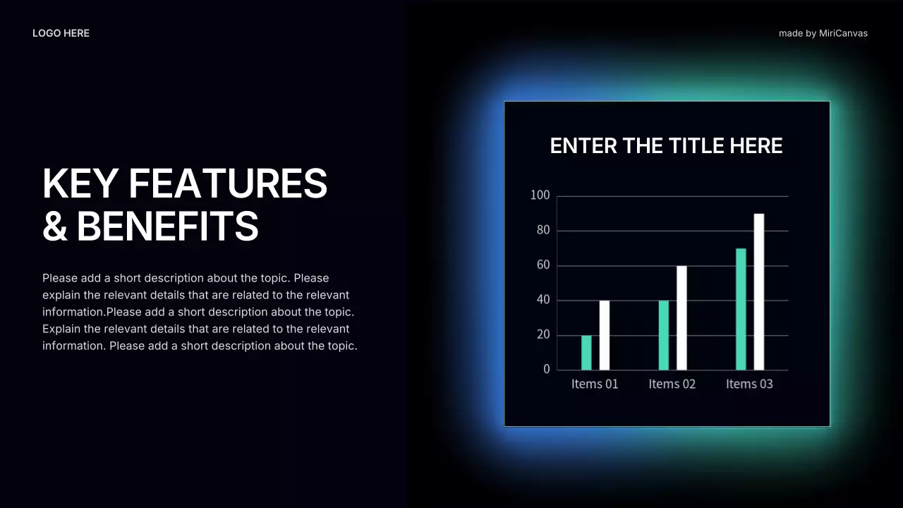 블랙 앤 블루 모던 헬스 가이드 프레젠테이션