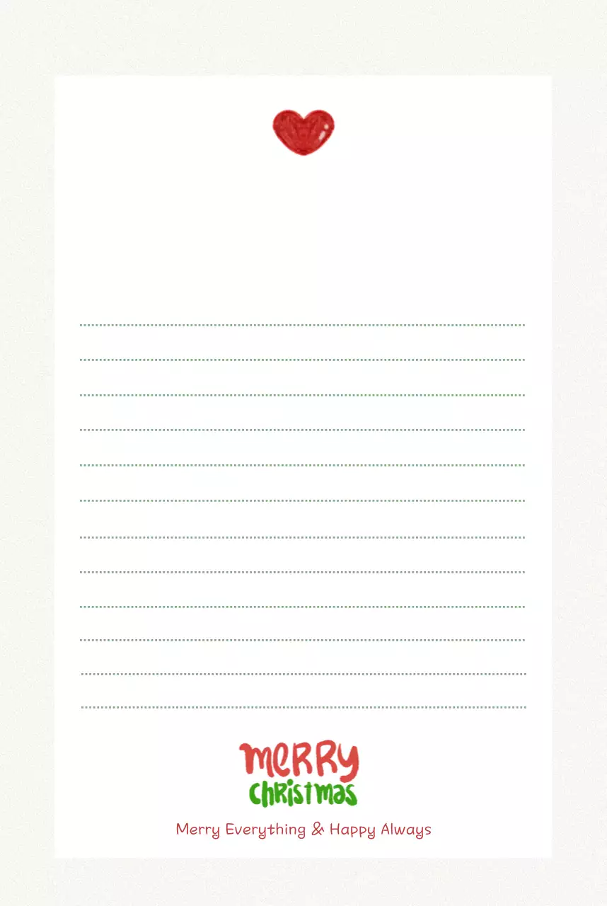 초록 아기자기한 크리스마스 엽서