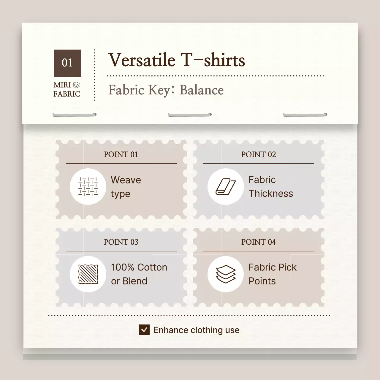 white modern fabric guide