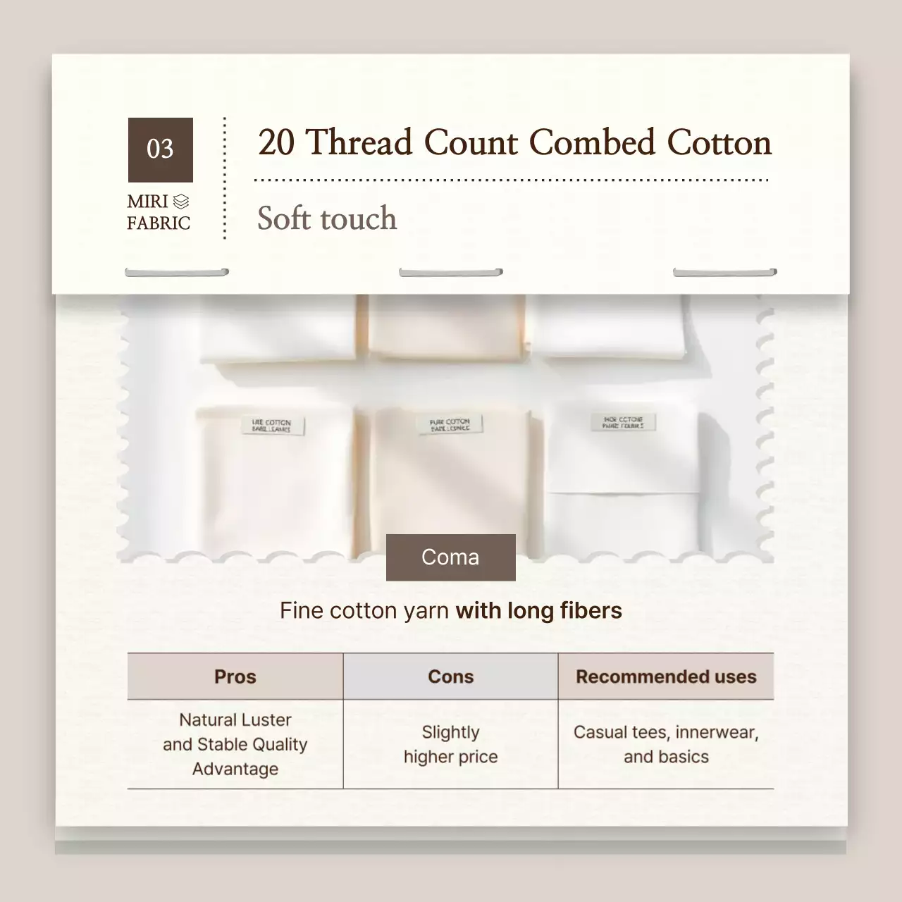 white modern fabric guide