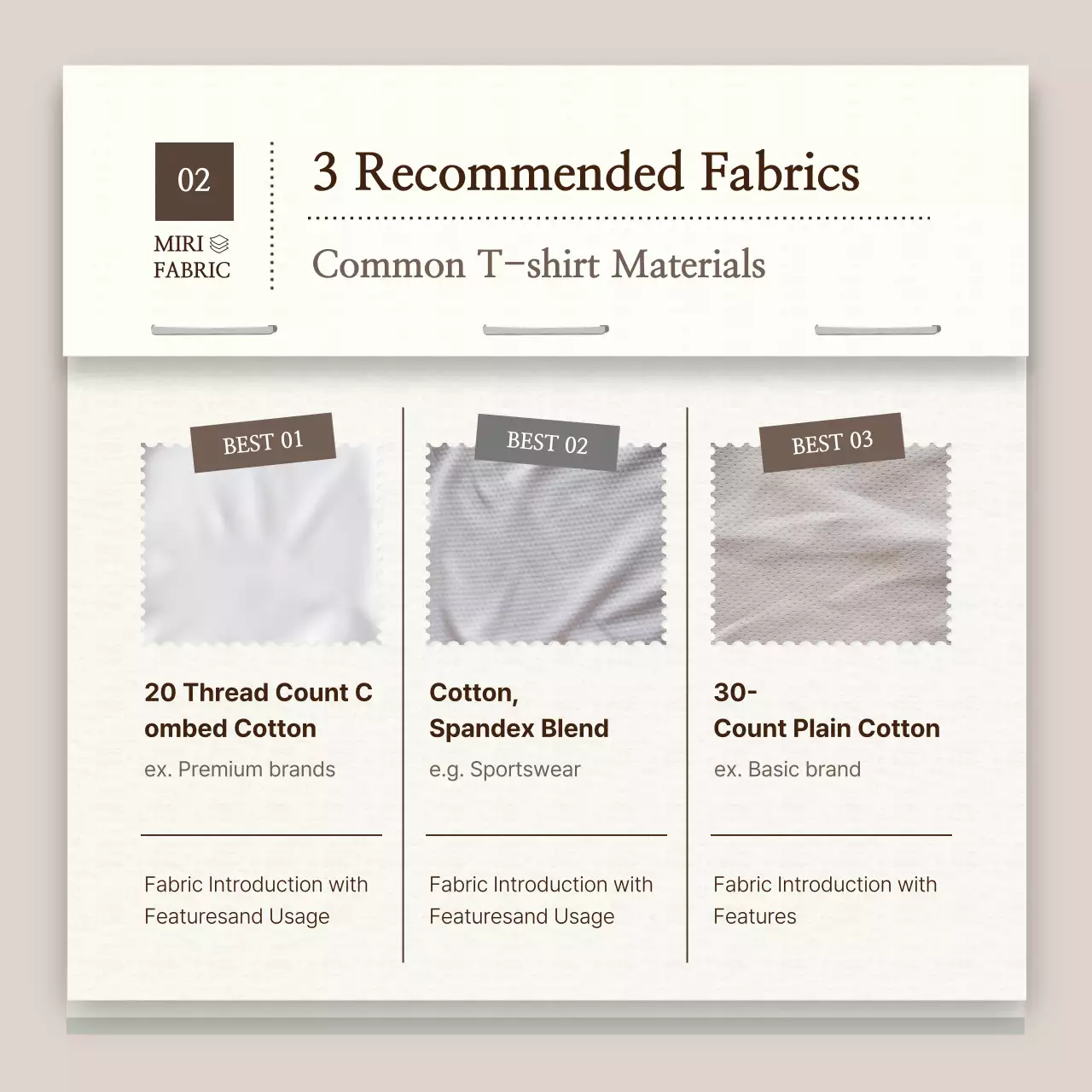 white modern fabric guide