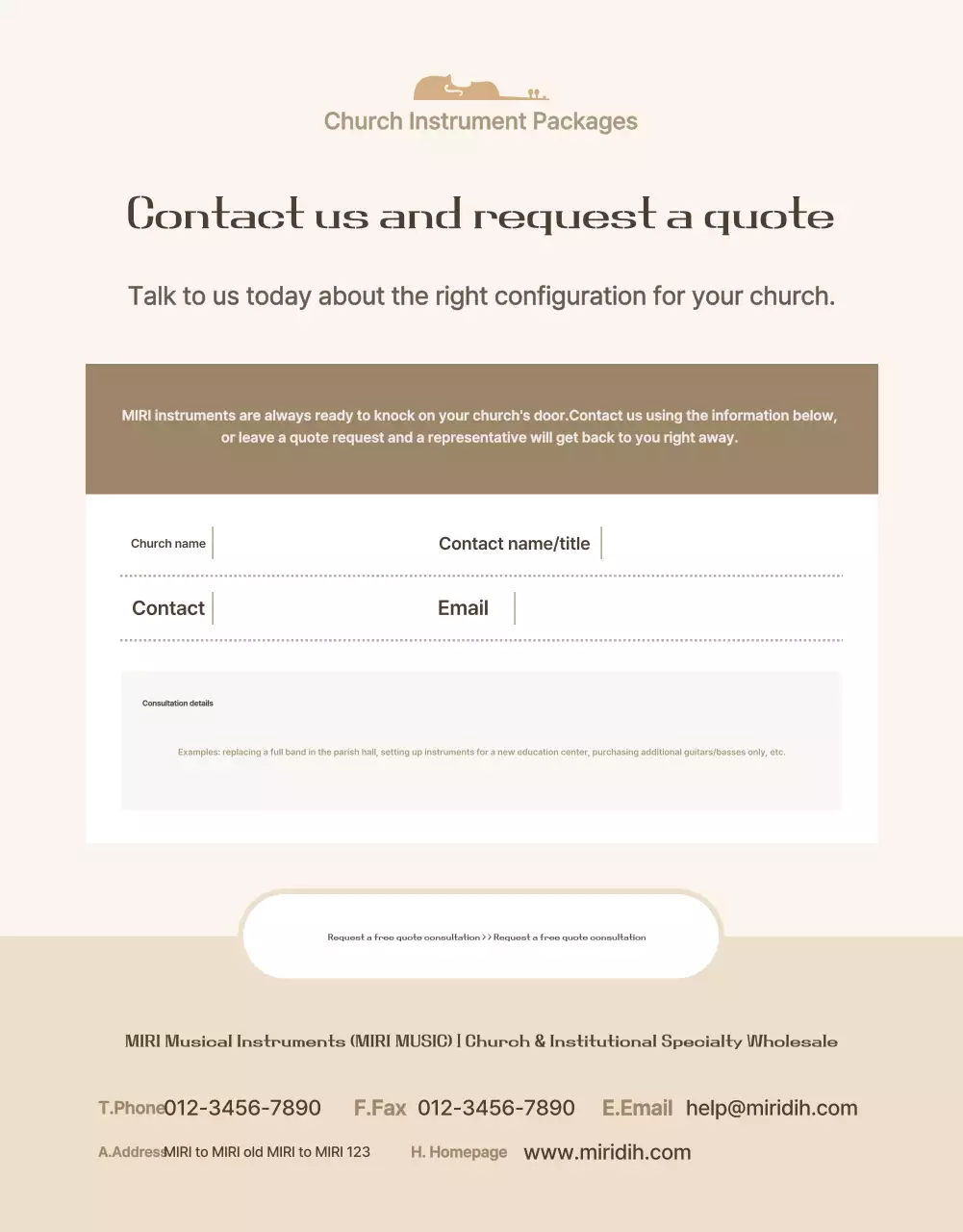 Promosi Musik Sederhana Beige