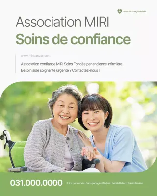 Promotion des services infirmiers, blanche et verte, propre