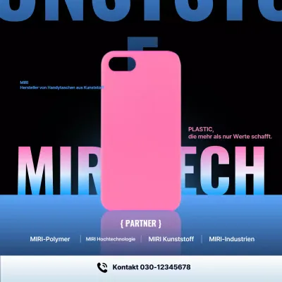 Werbung für eine moderne Smartphone-Hülle in Pink
