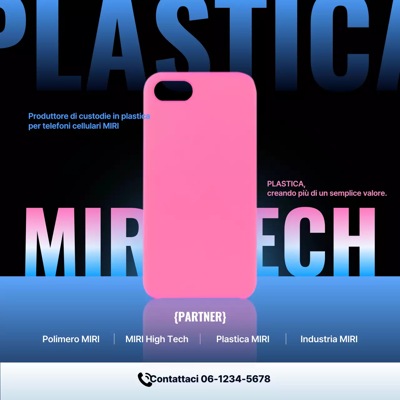 Pubblicità della custodia per smartphone moderna rosa shocking