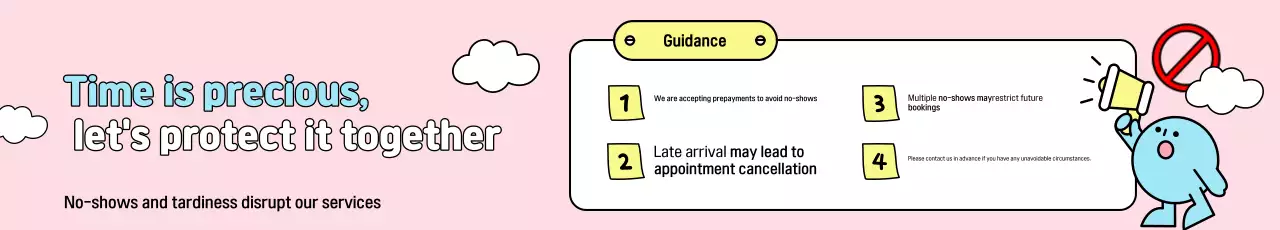 Aviso do Guia de Serviço Pink Baby