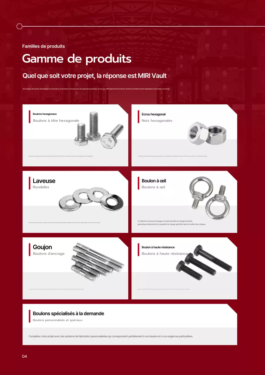 Catalogue industriel moderne rouge