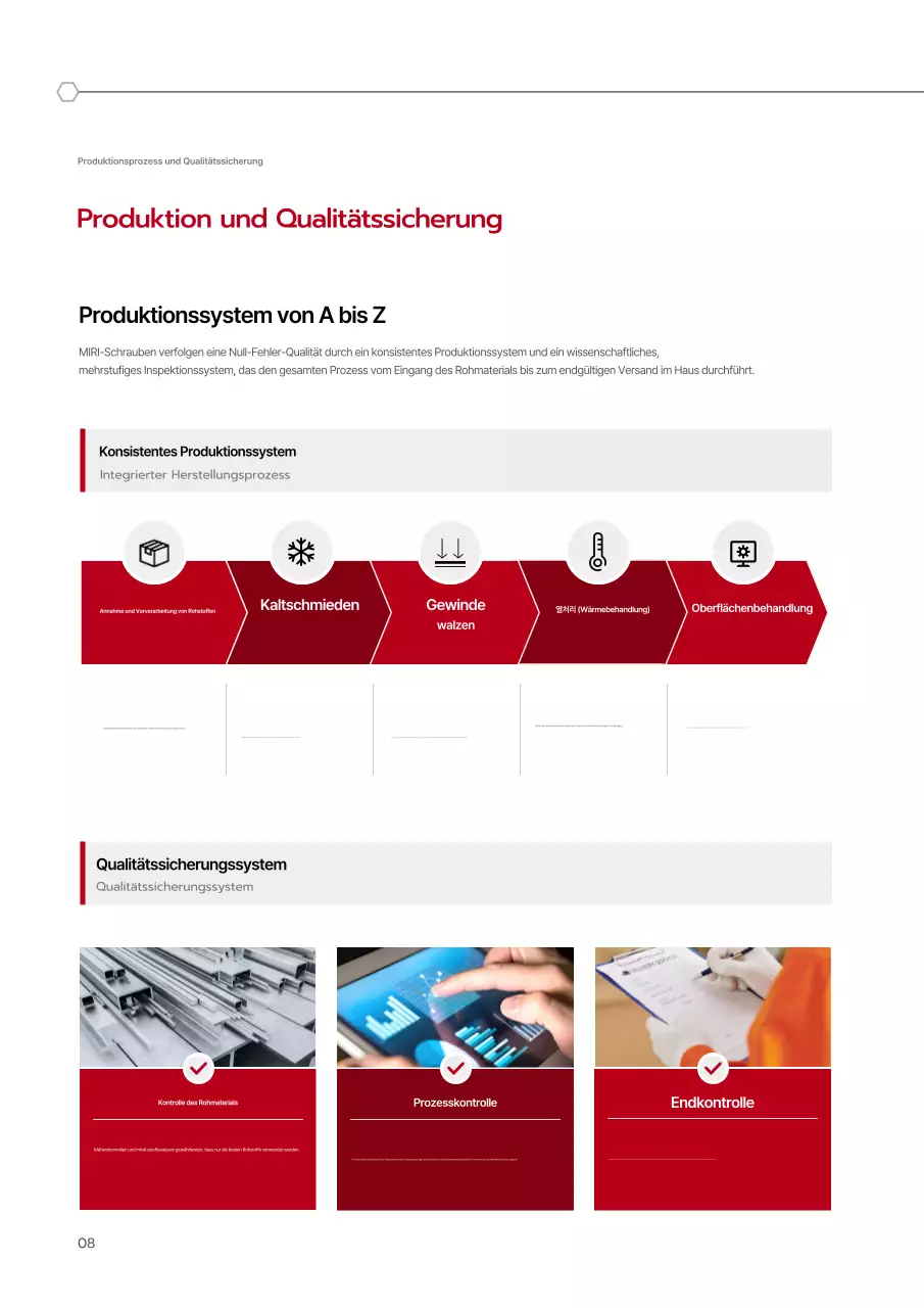 Roter moderner Industriekatalog