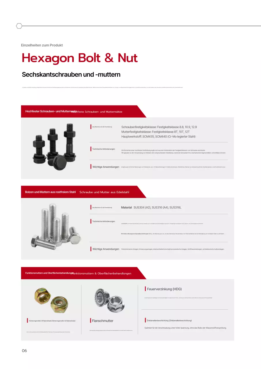 Roter moderner Industriekatalog