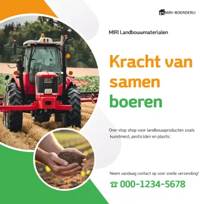 Advertentie voor groene moderne landbouw