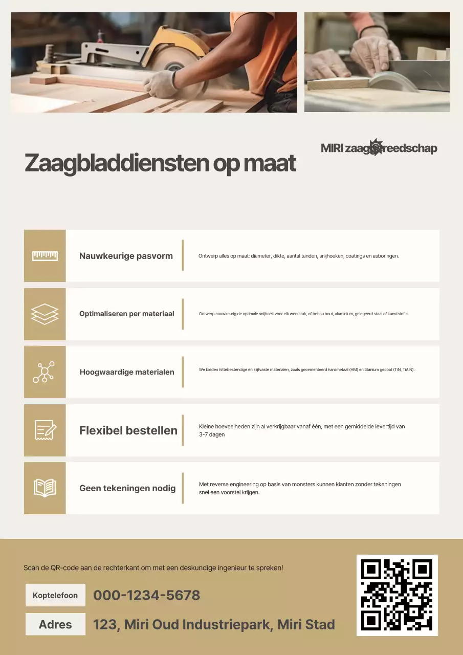 Beige moderne aangepaste bestelgids