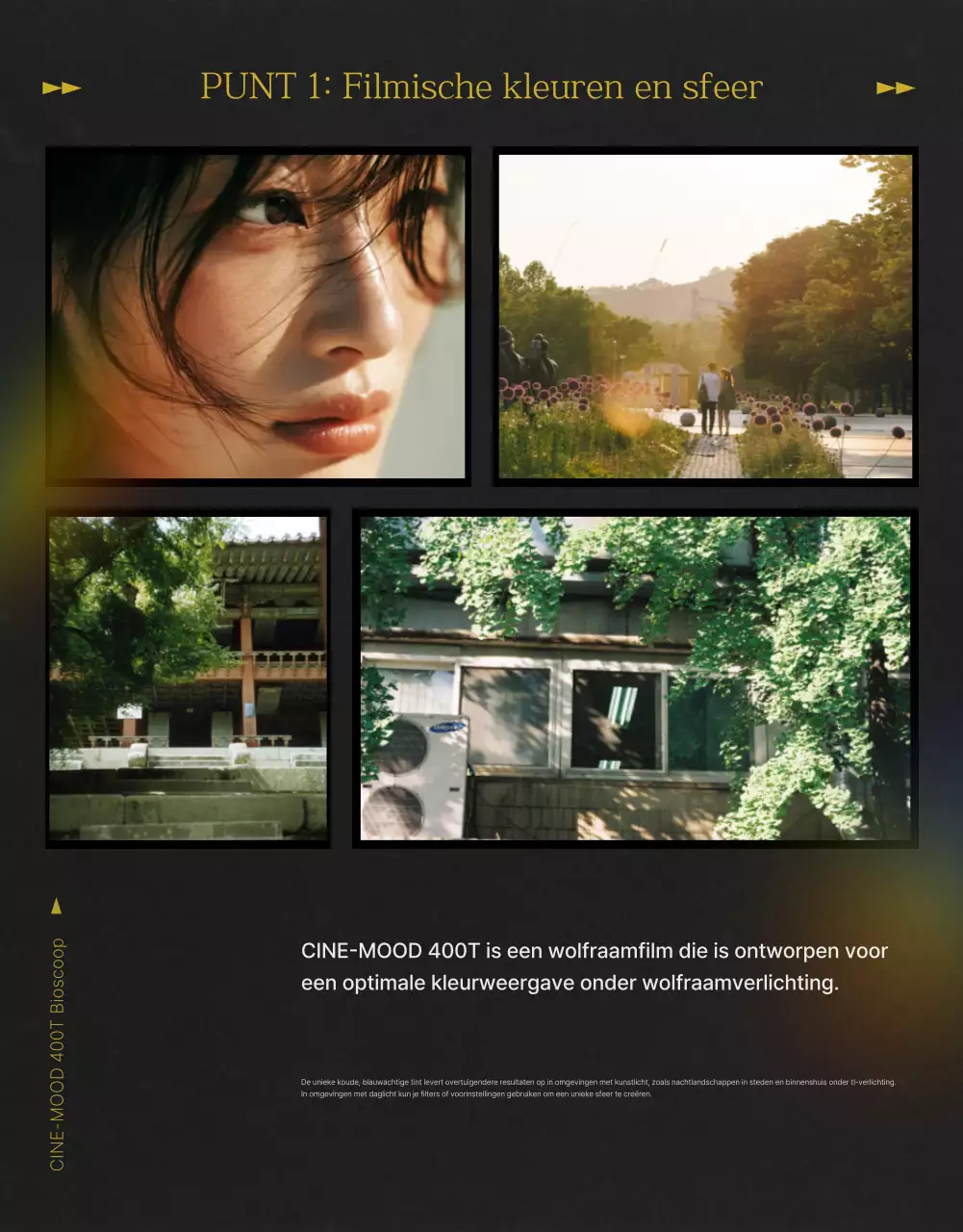 Groene vintage filmreclame