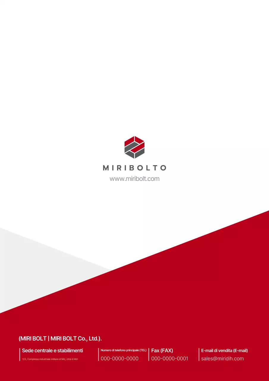 Catalogo industriale moderno rosso